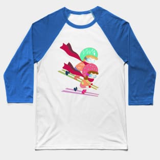 Skiers Baseball T-Shirt